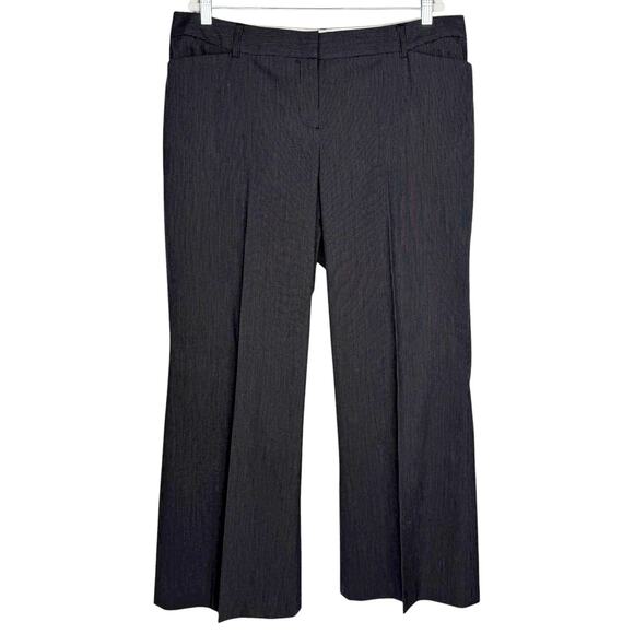 New Lane Bryant Pinstripe Wide Leg Pleated Trousers Formal Business Pants 18 - Picture 1 of 13